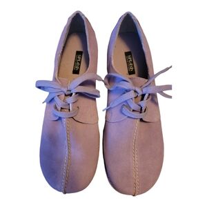Splash shoes suede lavender laces crepe sole womens 10 loafer colorful